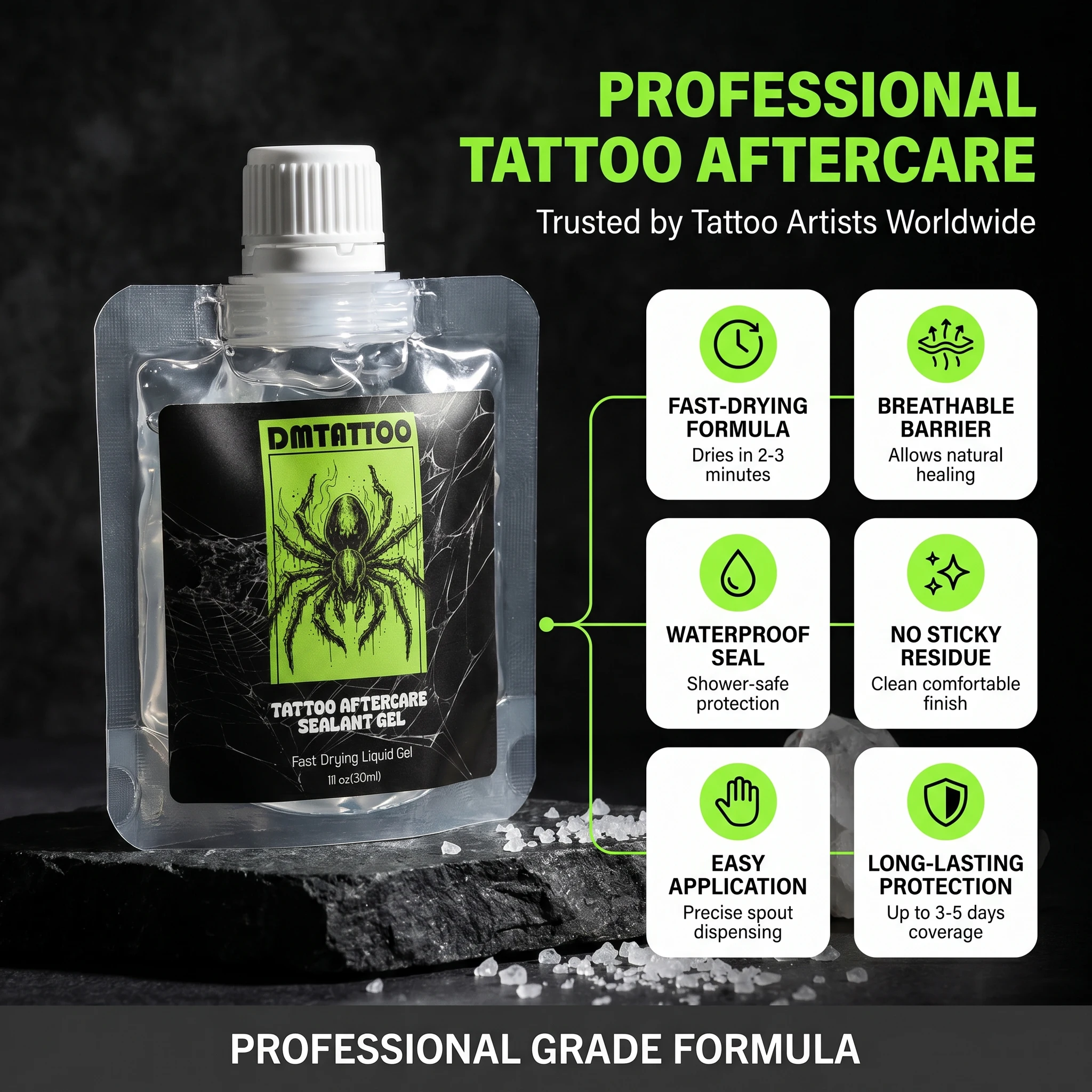 1/3/6PCS 30ml Tattoo Aftercare Sealant Gel Natural Healing Ingredients Waterproof Protector Repair Gel Tattoo Repair Cream