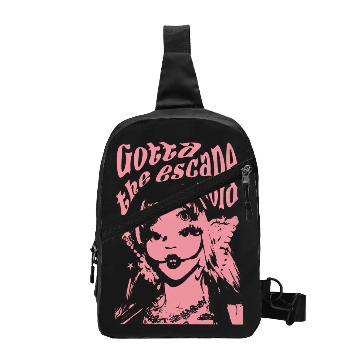 Custom Creative Music Singer Melanie Martinez Crossbody Sling Backpack Men Chest Shoulder Bag for Cycling Camping Daypack