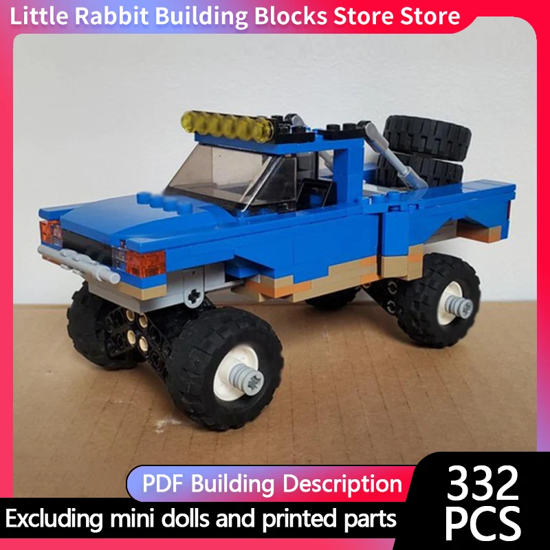 City Car Model MOC Building Bricks Modification Ranger Pickup Truck Modular Technology Children Holiday Gifts Assemble Toys Suit