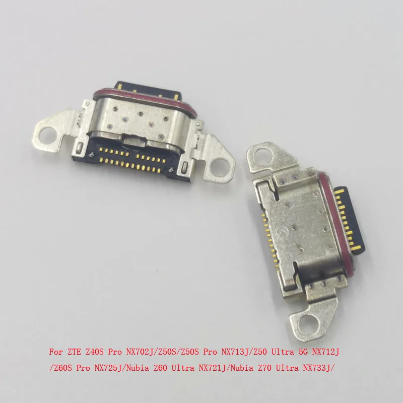 2-100Pcs Charging Dock Type C USB Plug Charger Connector For ZTE Nubia Z50 Z60 Z70 Ultra Z40S Z60S Pro Z50S NX733J NX702J NX721J