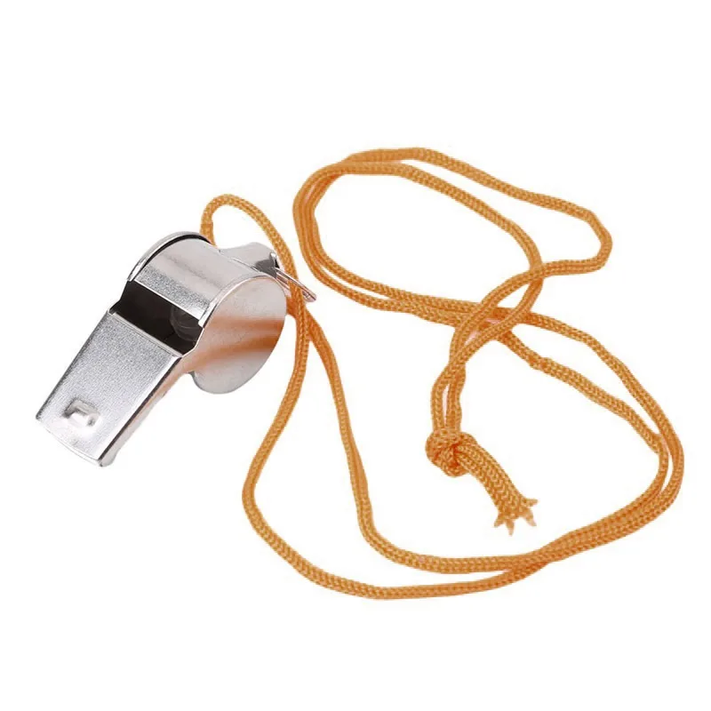 Stainless Steel Whistle For Referee & Survival Loud Outdoor Emergency First Aid Whistle For Soccer, Football & Sports Training
