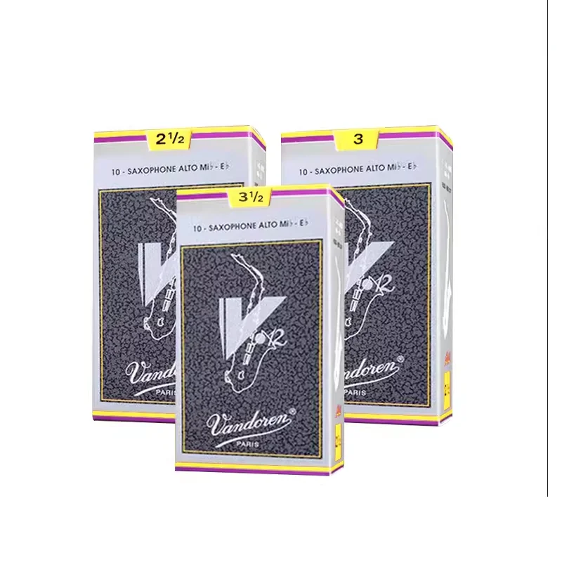 FRANCE Grey Box of 10 piece France Vandoren V12 Alto Sax Reeds Saxophone Alto Eb Reeds