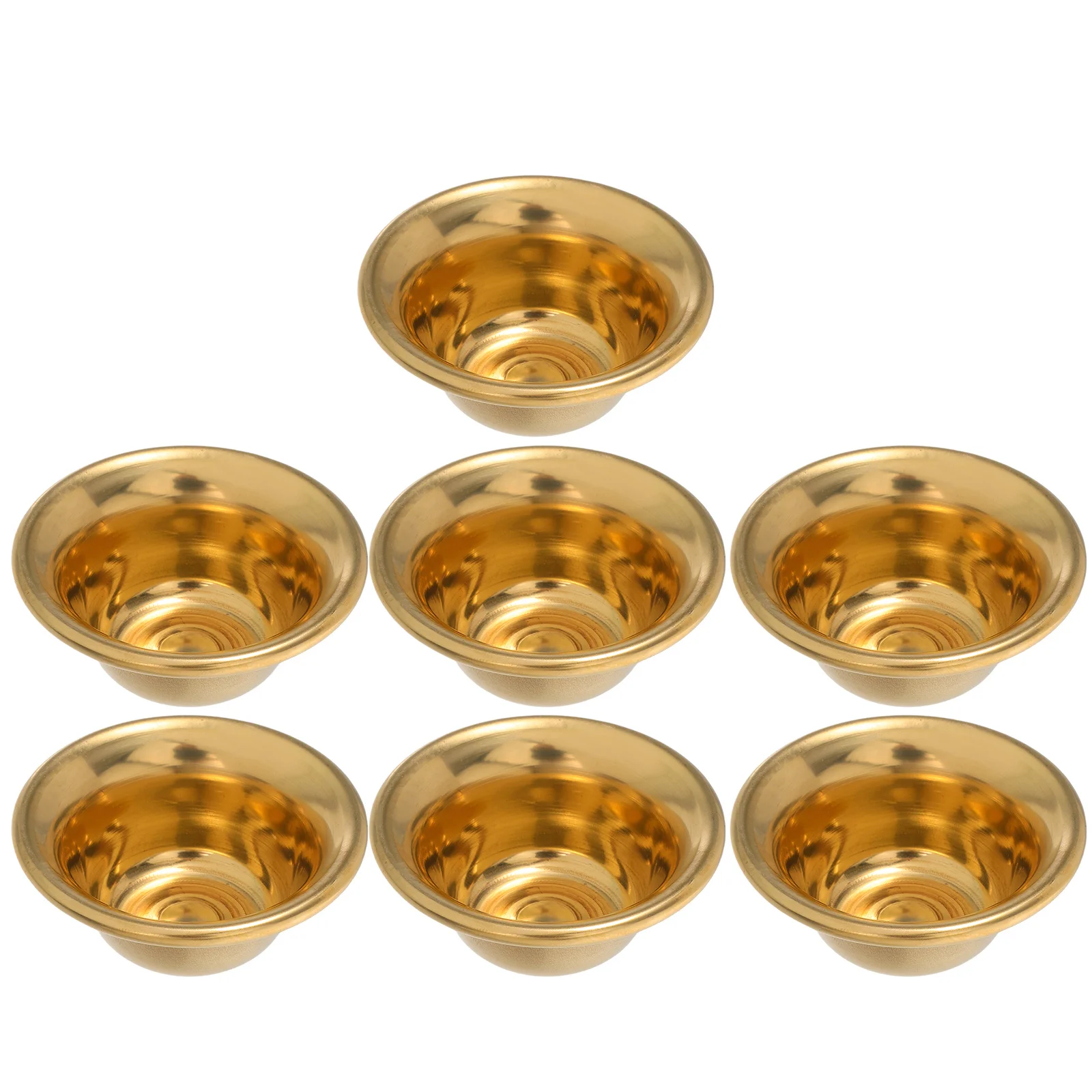 

7Pcs Brass Buddhist Offering Cups Set Small Size Water Offering Bowls Meditation Worship Cups Temple Desktop Use