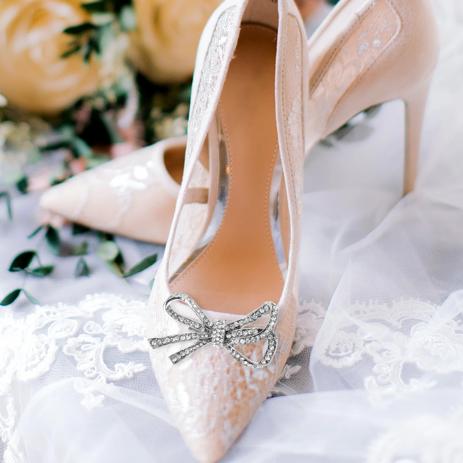 

1 Pair Rhinestone Clips Wedding Evening Shoes Decorative Jewelry For Women Durable Shoe Accessories Bling Shoe Decor Charms For