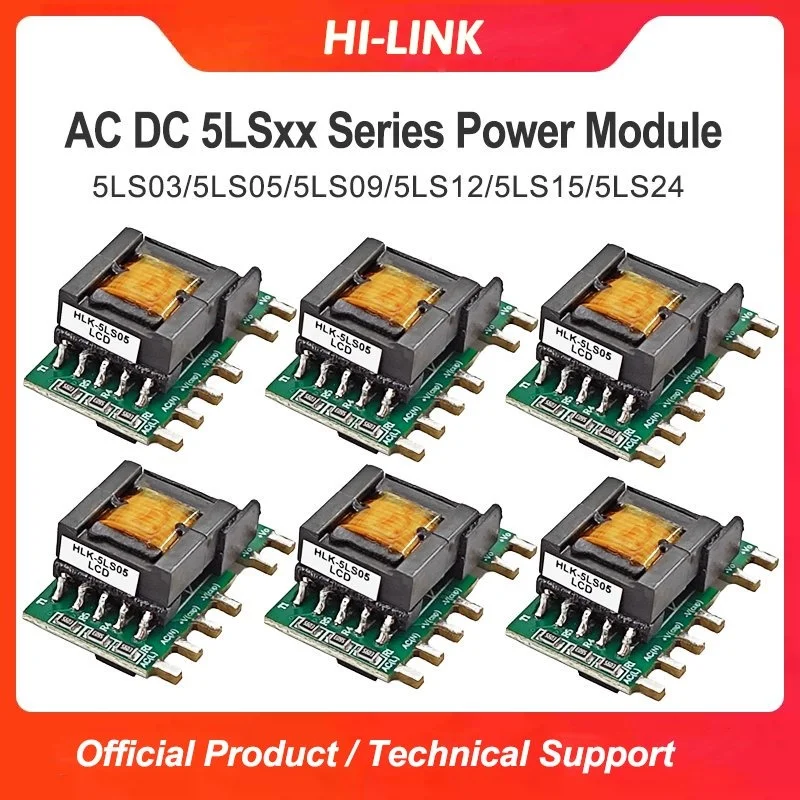 Hi-Link ACDC HLK-5LS03 5LS05 5LS09 5LS12 5LS15 5LS24 20V to 3.3V 5V 9V 12V 15V 24V Isolation Voltage Stabilization Power Module