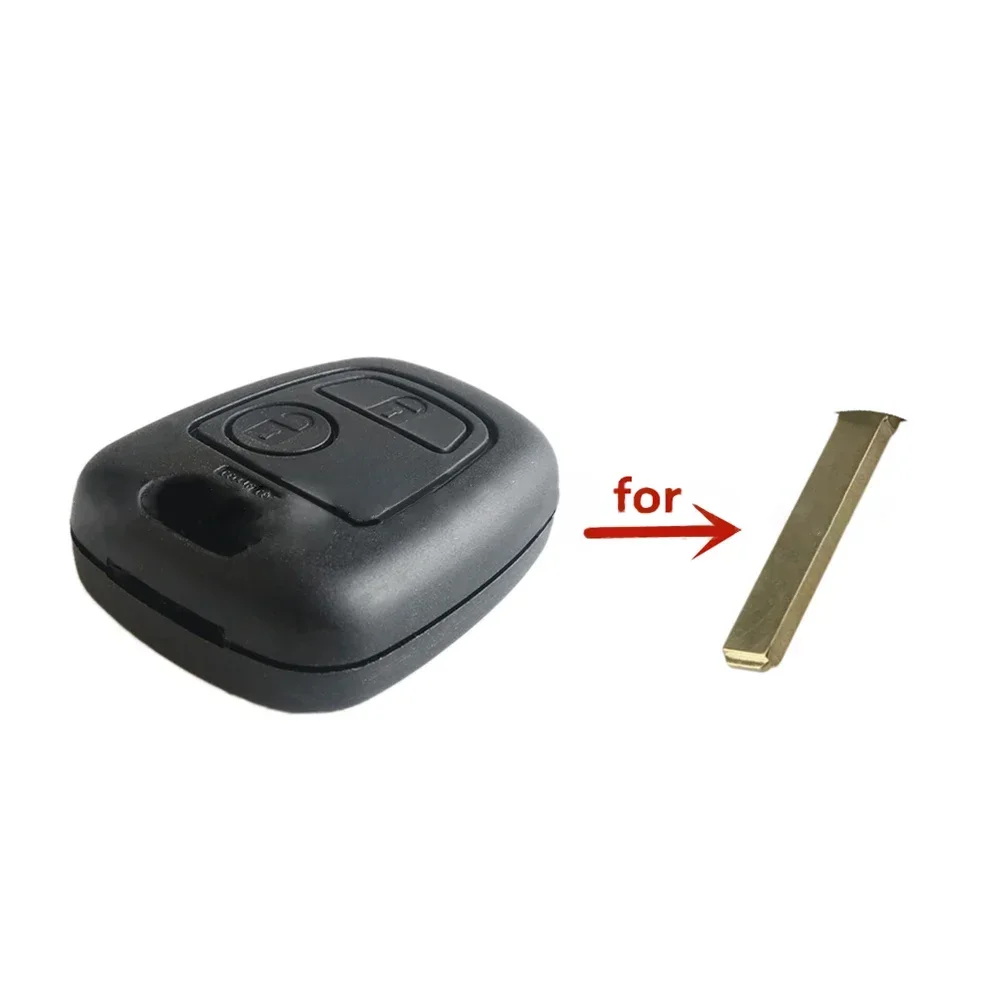 1pc Replacement Key Case For-Citroen Key Cover For Toyota Aygo 2 Button Remote Key Fob Shell For-Peugeot No Blade No Logo