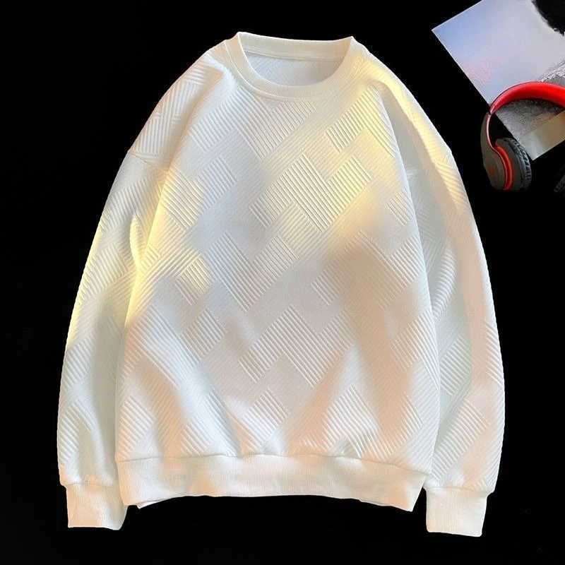 Camiseta Masculina de Manga Longa para Primavera e Outono, Casual, Slim Fit, Pullover, Moda, Camada Base