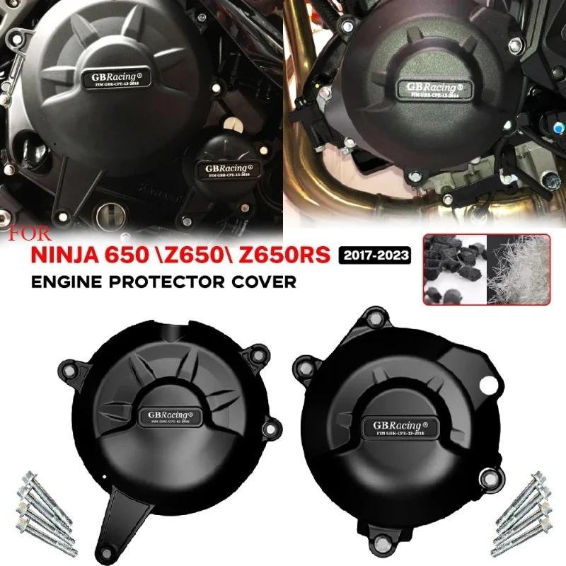 

FOR Engine Cover NINJA 650 Z650 RS NINJA650 2017~2023 for KAWASAKI Motorcycle Alternator Clutch Protection Accessories