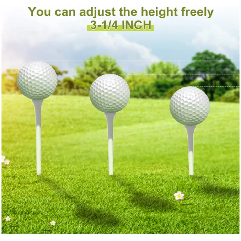 1000 Pcs Golf Tees Bulk Wood Tees 3-1/4 Inch Tall, White Golf Tees for Women Men Ladies Clubs Golf Ball Theme Party Accessories