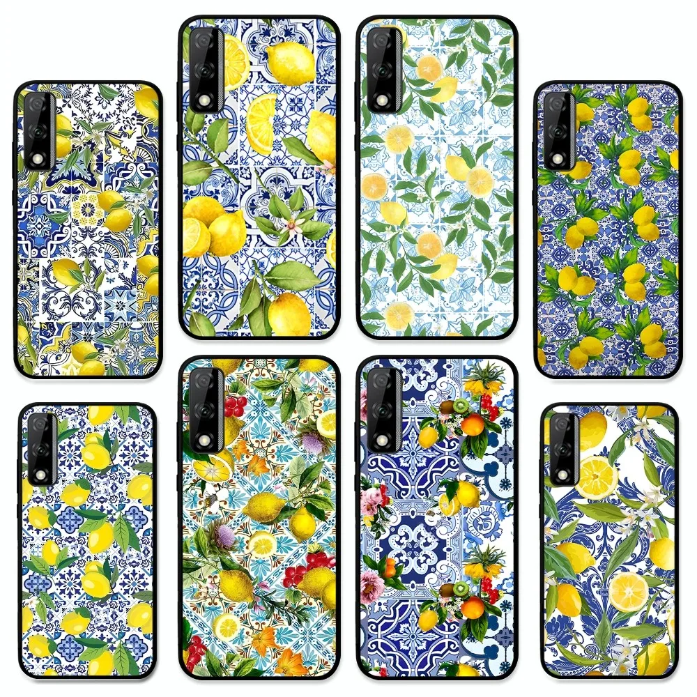 

Mediterranean Lemon Phone Case For Huawei Y9 6 7 5 Prime Enjoy 7s 7 8 plus 7a 9e 9plus 8E Lite Psmart Shell