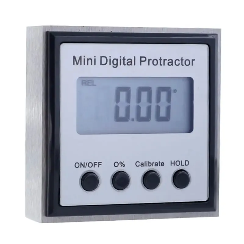 360 Degree Mini Digital Inclinometer with Magnetic Base Stainless Steel Housing Level Box Metal Protractor Angle Finder