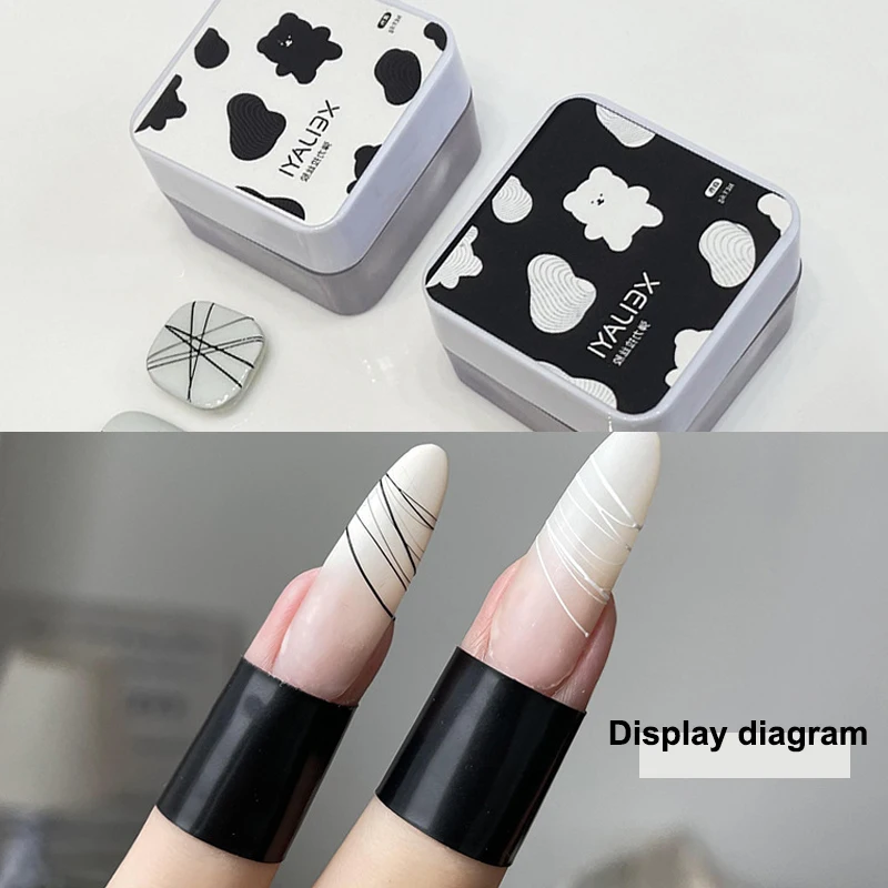 5ml White Black Silver Spider Wire Drawing Gel Nail Polish UV Liner Painting Outline Gel Varnish Nails Art For Manicure Decor