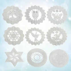 3D Flowing Wind Spinner Catcher Hanging Decor for Yard Garden Stainless Steel Mirrored Wind Chimes Sculptures Amulet Meditation
