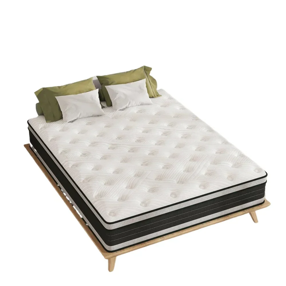 

Mattress,14-inch Queen Hybrid Pillow-top Mattress with Gel Memory Foam &Pocket Springs for Back Pain Relief,Medium Firm Mattress