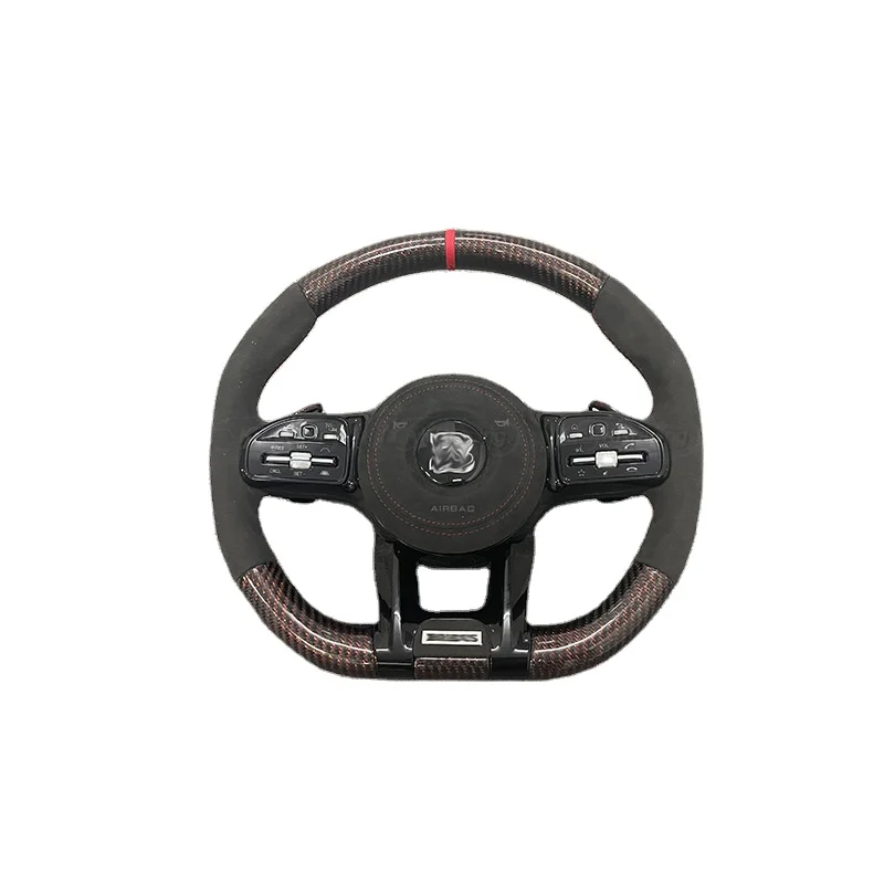 Upgrade Red Carbon Fiber Car Steering Wheel For Mercedes Benz G-Class G Wagon G63 Kit AMG G500 G550