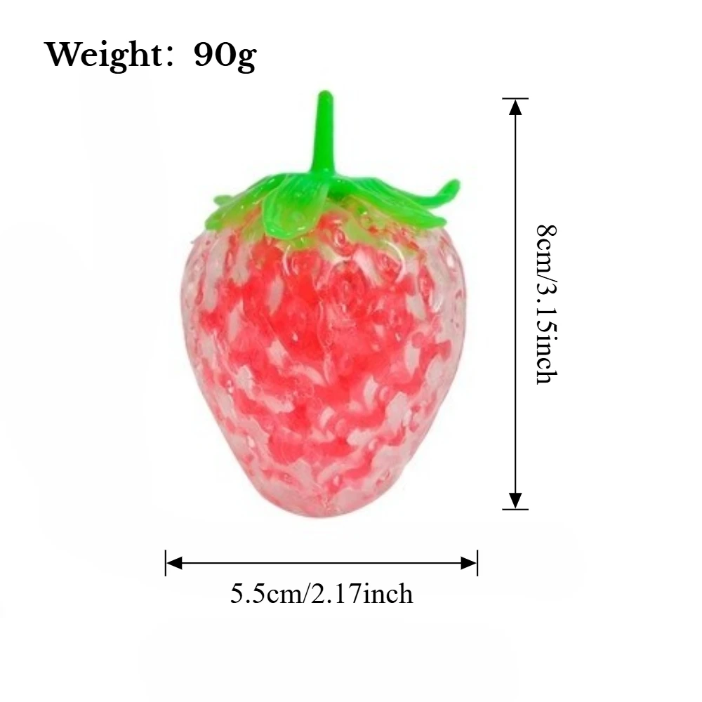 ของเล่นบีบสตรอว์เบอร์รี่บีบคลายความเครียดของเล่นประสาทสัมผัสสำหรับผู้ใหญ่เด็กความวิตกกังวลการเด้งกลับช้าออทิสติกของขวัญปาร์ตี้