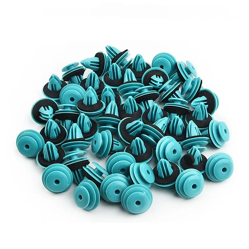 40 pcs Car Door Panel Clips, Cyan Plastic Material for Car Door Panel Fixing, Multipurpose, Versatile