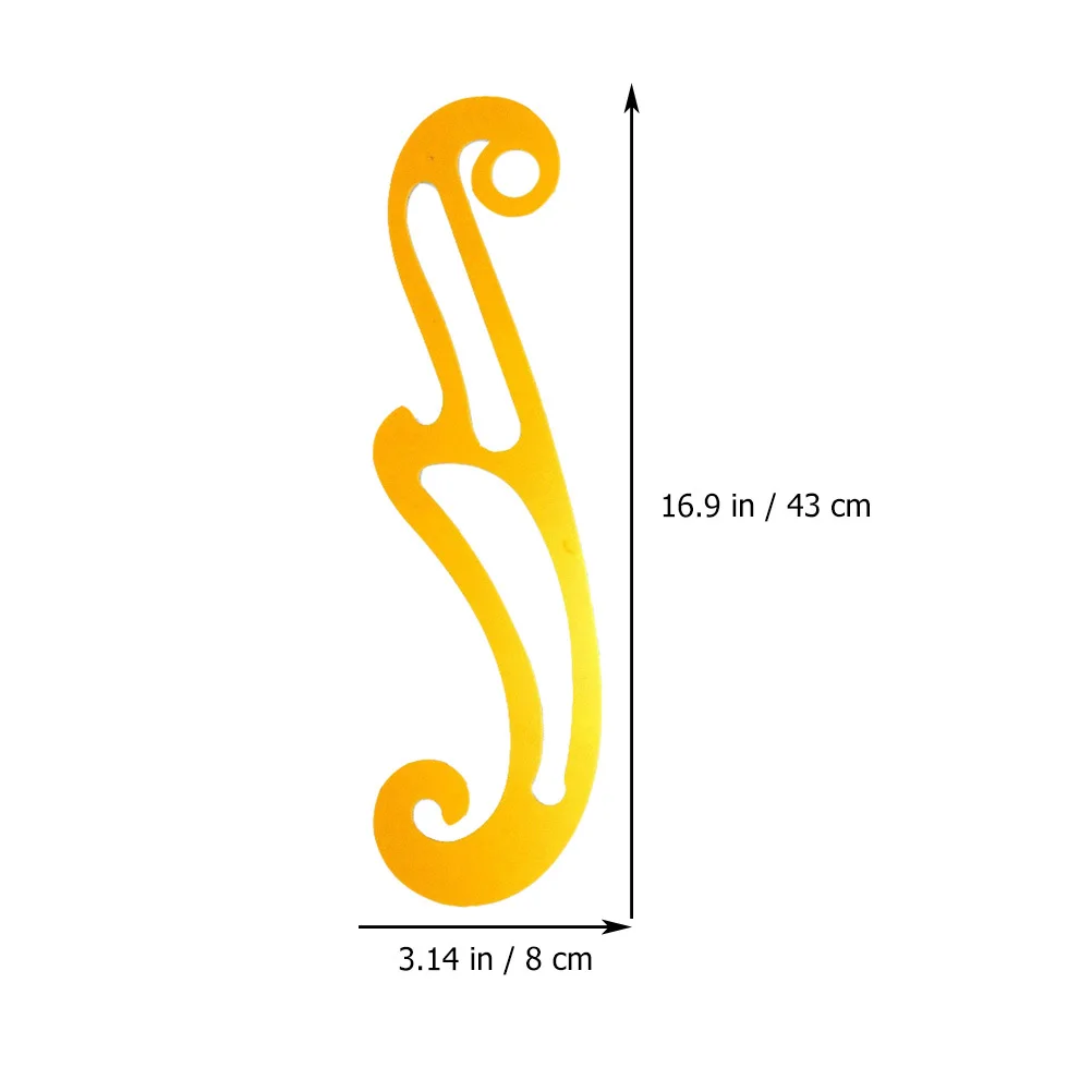 Penggaris Kurva Desain Plastik Multifungsi Alat Template Jahit Untuk Pembuatan Pola Pakaian, Pemotongan Kain, Pengukuran