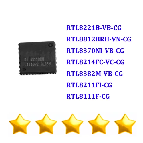 

5PCS RTL8221B-VB-CG RTL8812BRH-VN-CG RTL8370NI-VB-CG RTL8214FC-VC-CG RTL8382M-VB-CG RTL8211FI-CG RTL8111F-CG