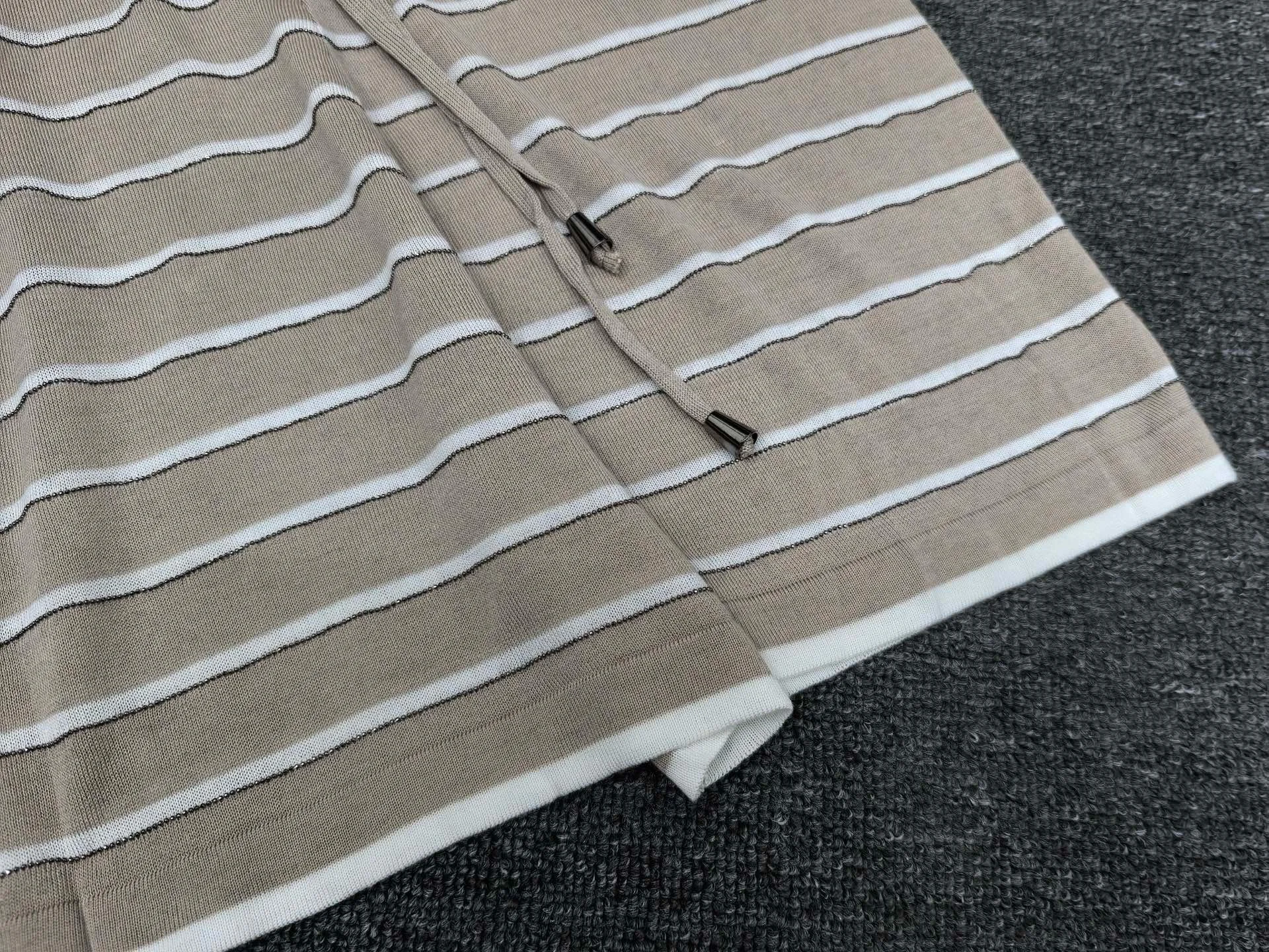 ジェニー & デイブフレンチファッションレディースエレガントなシルクウールニットバミューダミニマリスト夏ハイウエストルーズショーツ女性のための