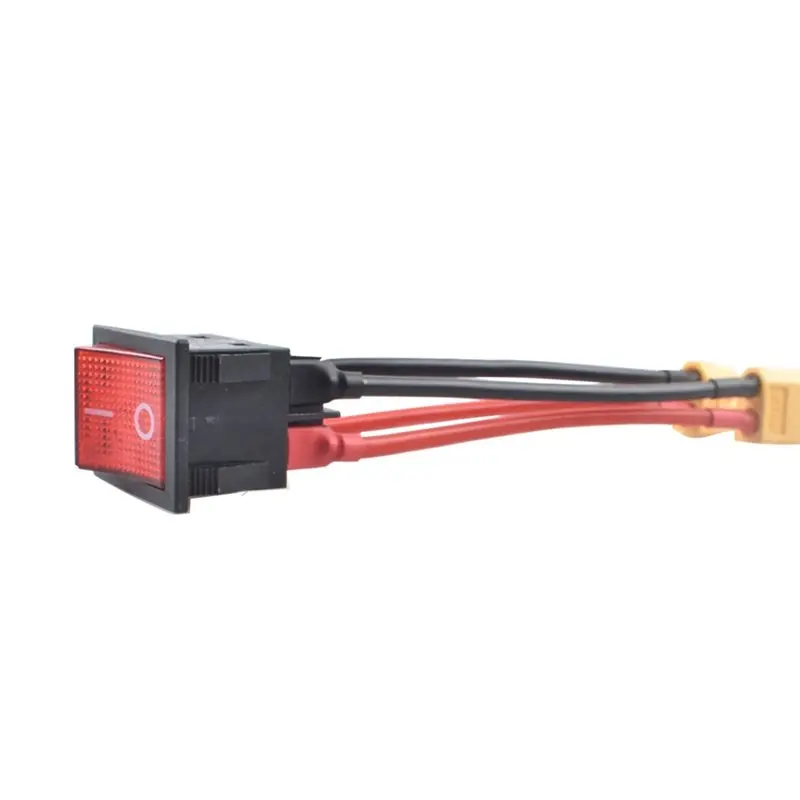 A63T-50A Battery Main Switch Large Current On-Off With XT60 Plug 12AWG Wire For RC Tug/Bait Boat