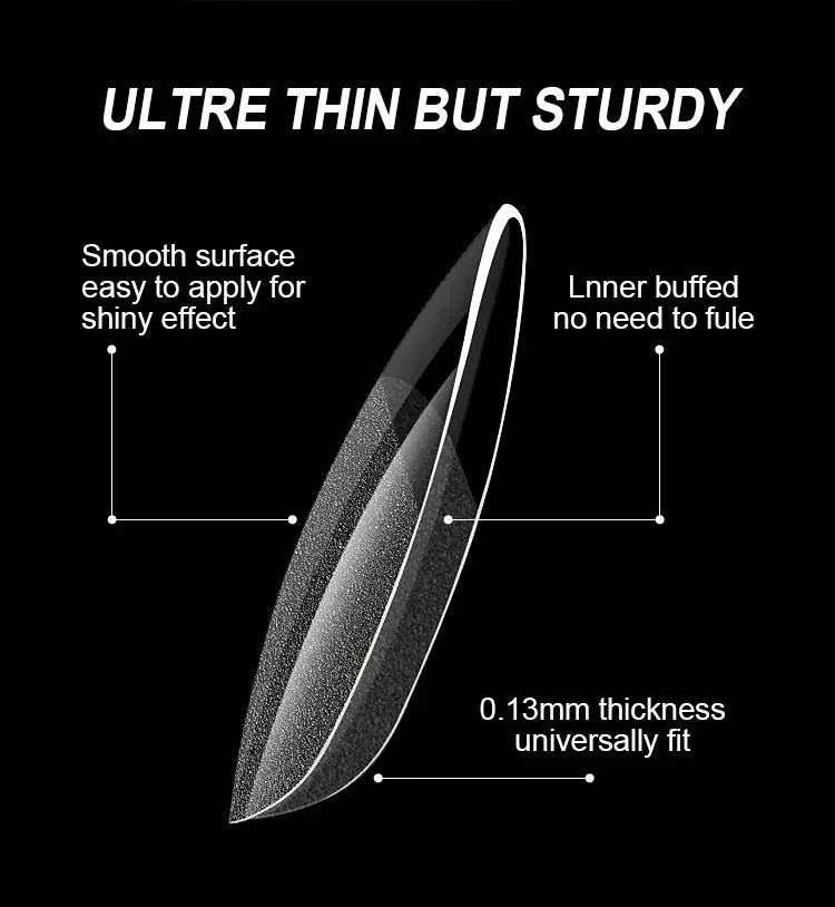 Soft Gel False Nail Tips For Manicure Coffin Almond Artificial Nails_voghion.com
