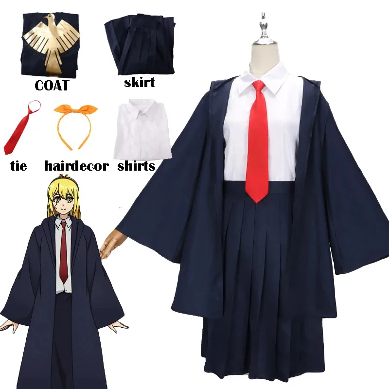 Anime Mashle: Magic and Muscles Mash Burnedead Lemon Irvine Cosplay Costume Wig Black Blue Easton Magic Academy Uniform Hallowen