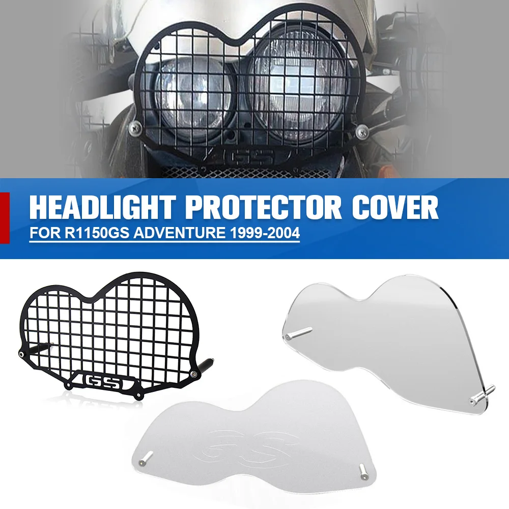 For BMW R1150GS ADVENTURE 1999-2004 Motorcycle Headlight Protector Grille Guard Cover R 1150 GS Headlamp Head Light Accessories