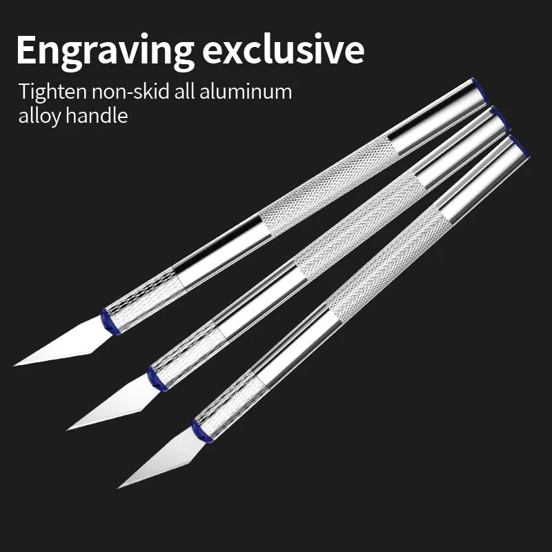 Imagem -05 - Metal Carving Knife Pen Estilo Art Seal Corte Corte de Papel Combinação Manual Gadget Antiderrapante Faça Você Mesmo Precision Repair Tool 13 Pcs