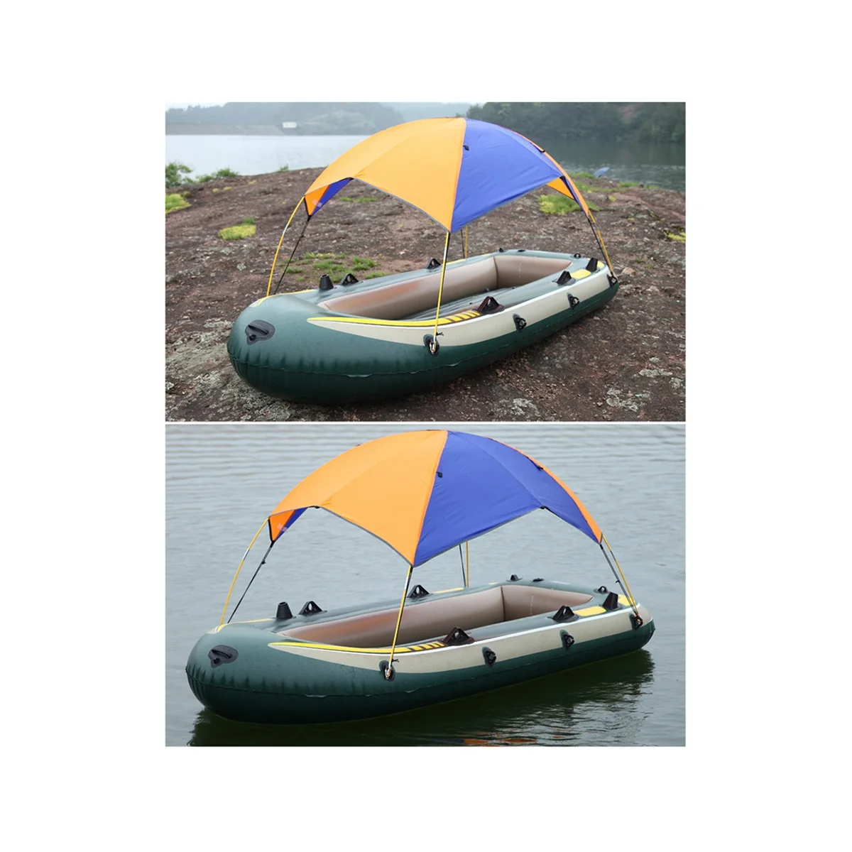 

Boat Canopy Sun Shade Rain-Proof Shelter Inflatable Canoe Ship Yacht Kayak Sunscreen Awning for Kayaking