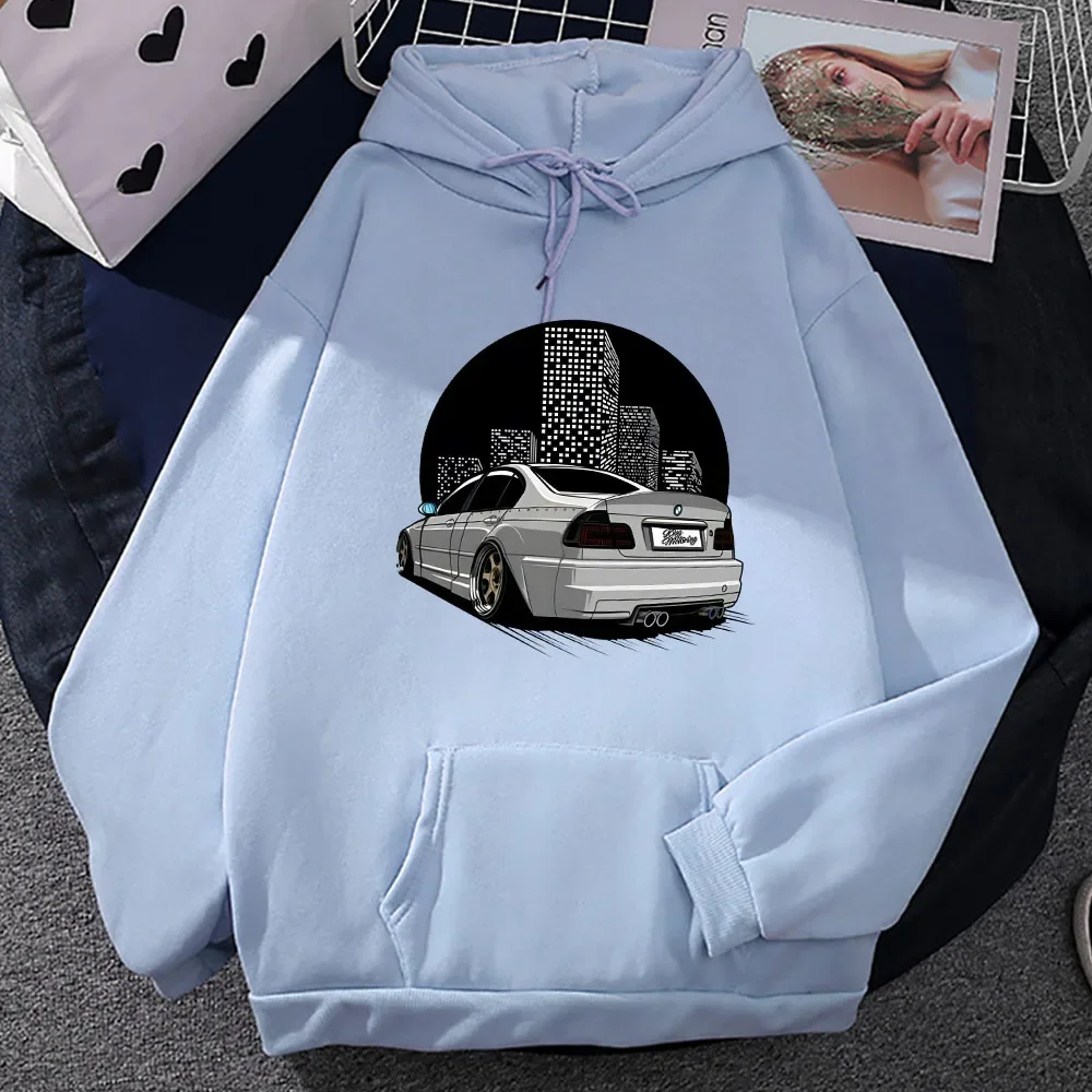 Sudaderas con capucha con estampado de coche para hombre, jerséis casuales con capucha, ropa de calle masculina, Sudadera de lana suave, otoño