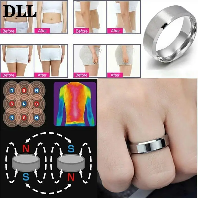 Weight Loss Ring Slimming Tools Fitness Reduce Weight Ring Stainless Steel Magnetic Rings Medical Magnetic