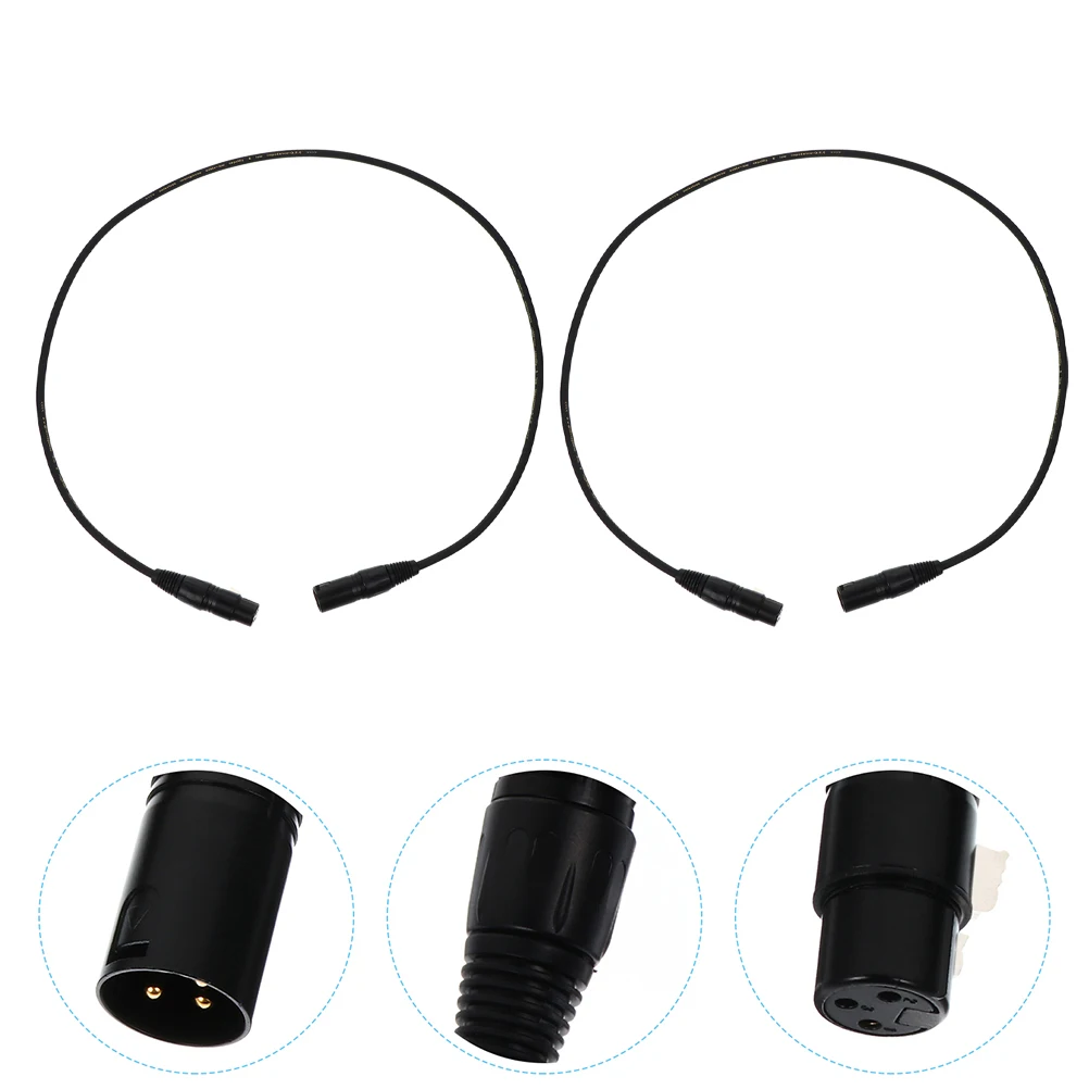 

2pcs Xlr Balanced Cable 1.5M Microphone Cord Male To Female 3 Pin Mic Cable For Speaker System Sound Card Mixer Power Amplifier