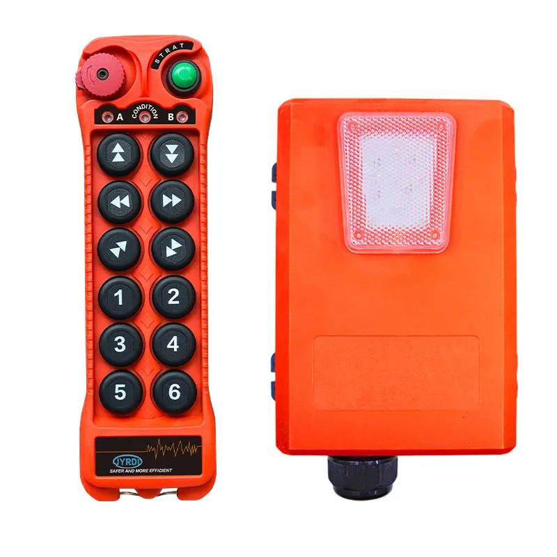 

New Q1200 12 buttons single speed Industrial Wireless Radio Crane Remote Control switches winches Hoist track Crane Lift Control