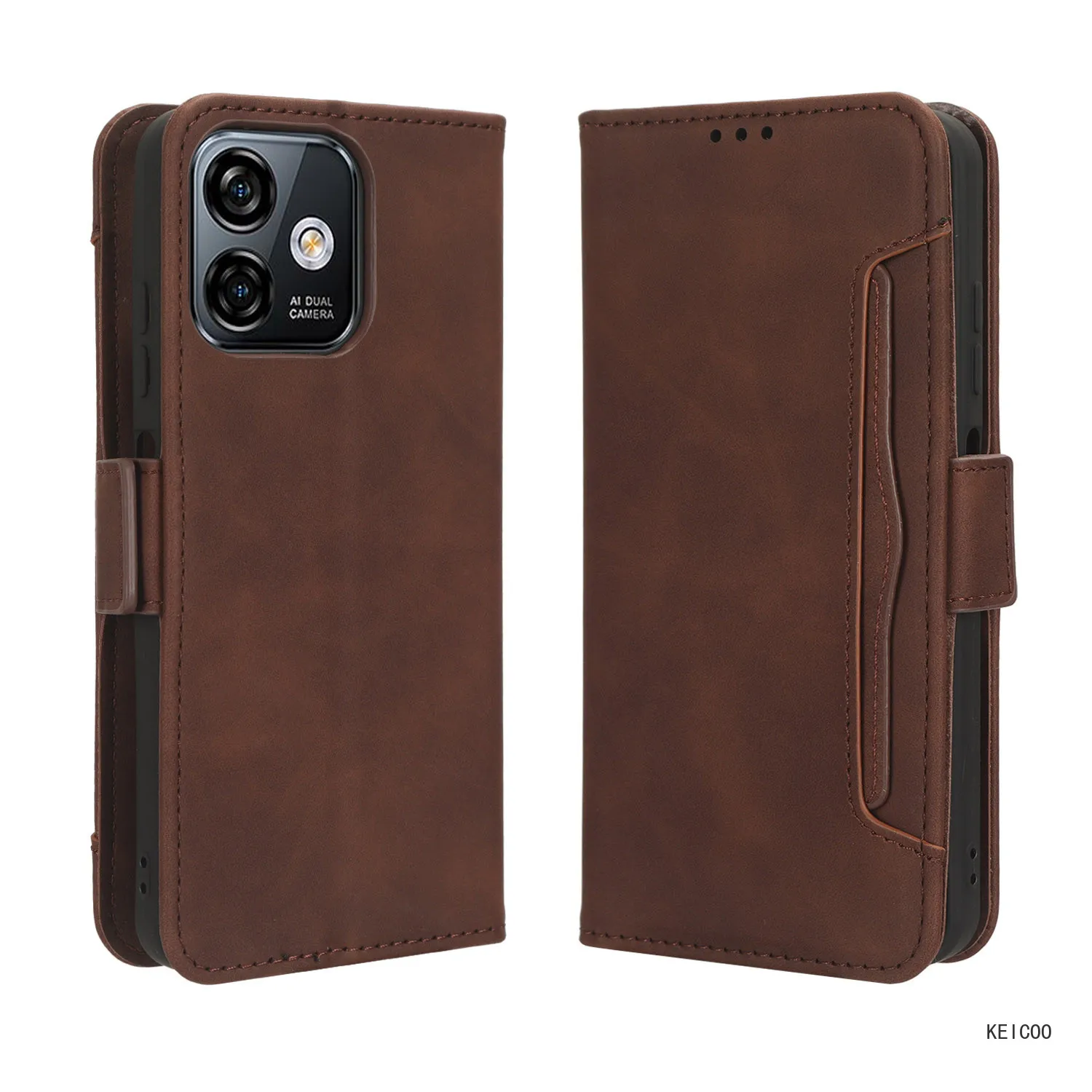 Multi-Card Slot Anti-fall Wallet Clip For Ulefone Note 16 Pro Note14 13P 12P 11P Leather Case Shockproof Flip Cover Phone Case