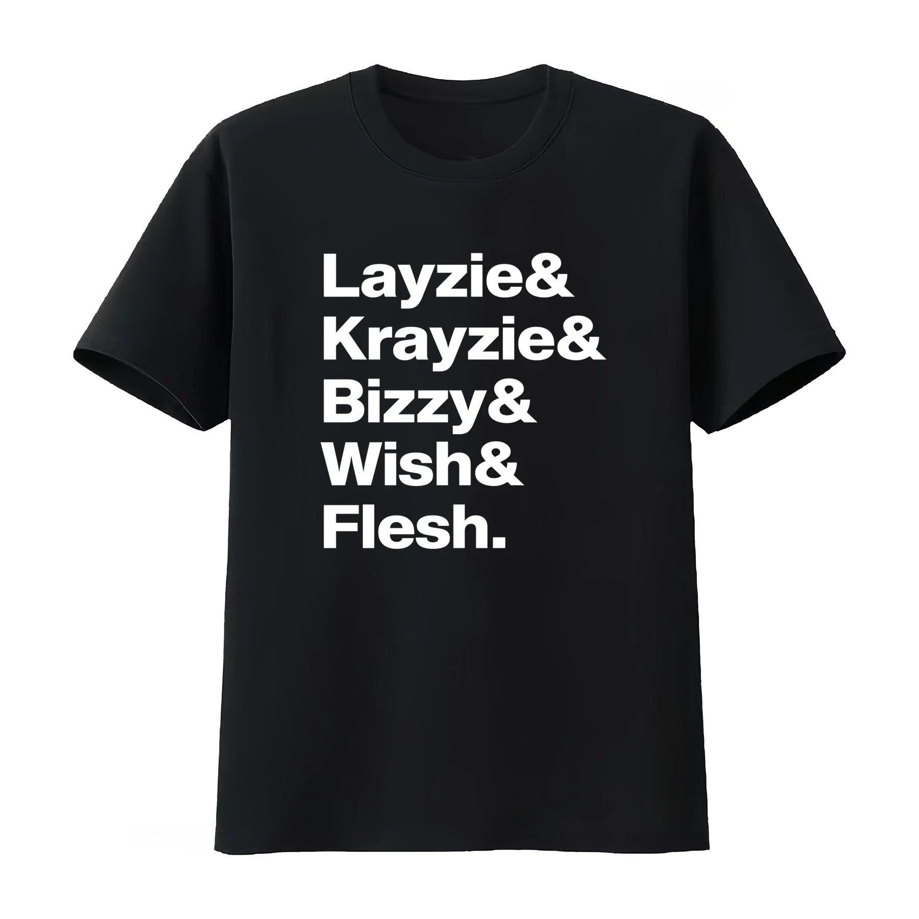 BONE THUGS N HARMONY Names Layzie Krayzie Bizzy Wish Flesh T Shirt Premium Minimal Casual Men's and Women's 2026 Summer T Shirt