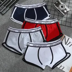 1 Article Men Sports Boxers Shorts Underpants Underwear Black White Gray M L XL Breathable Fashion Fitness Sports Fitness