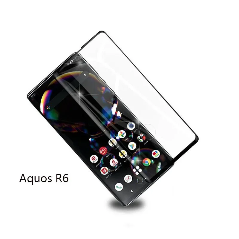 9H Tempered Glass for Sharp Aquos R6 r6 Screen Protector for AQUOS R6 3D Curved Edge Full Cover Glass Protective Cover Film