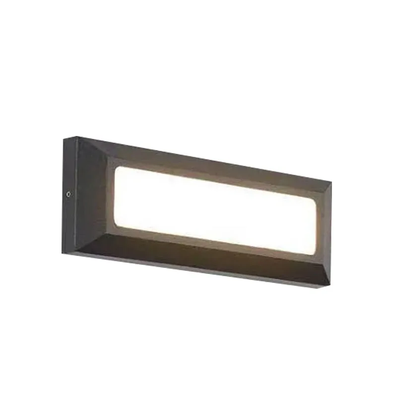 Impermeável LED Lâmpada de Parede, Montagem em Superfície, Exterior, Jardim, Stair, Step Light, Canto, Varanda, Interior, DC12V, AC 220V, 6W, 9W