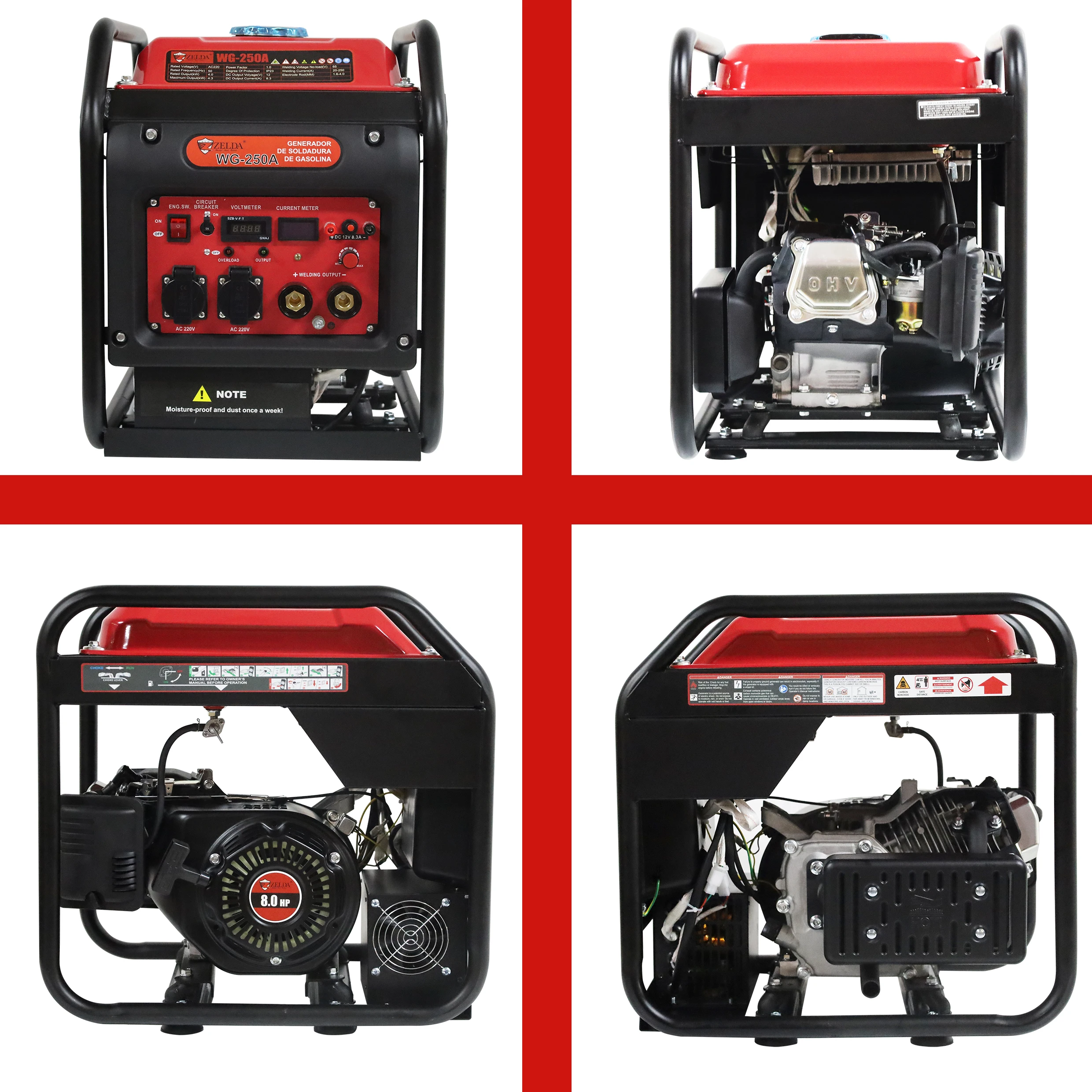 Lasgenerator 220V 4KW Generator voor 4,0 mm elektrodestaven