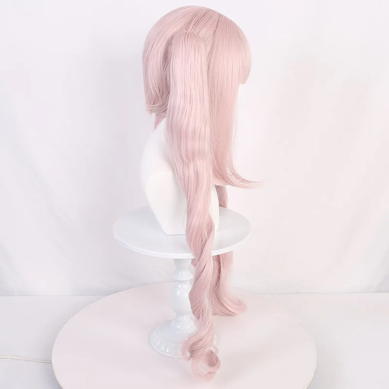 วิกผมคอสเพลย์ NIKKE วิคตอรี่ เทพธิดา อลิซ สีชมพูอ่อน แสกข้าง หางม้าคู่