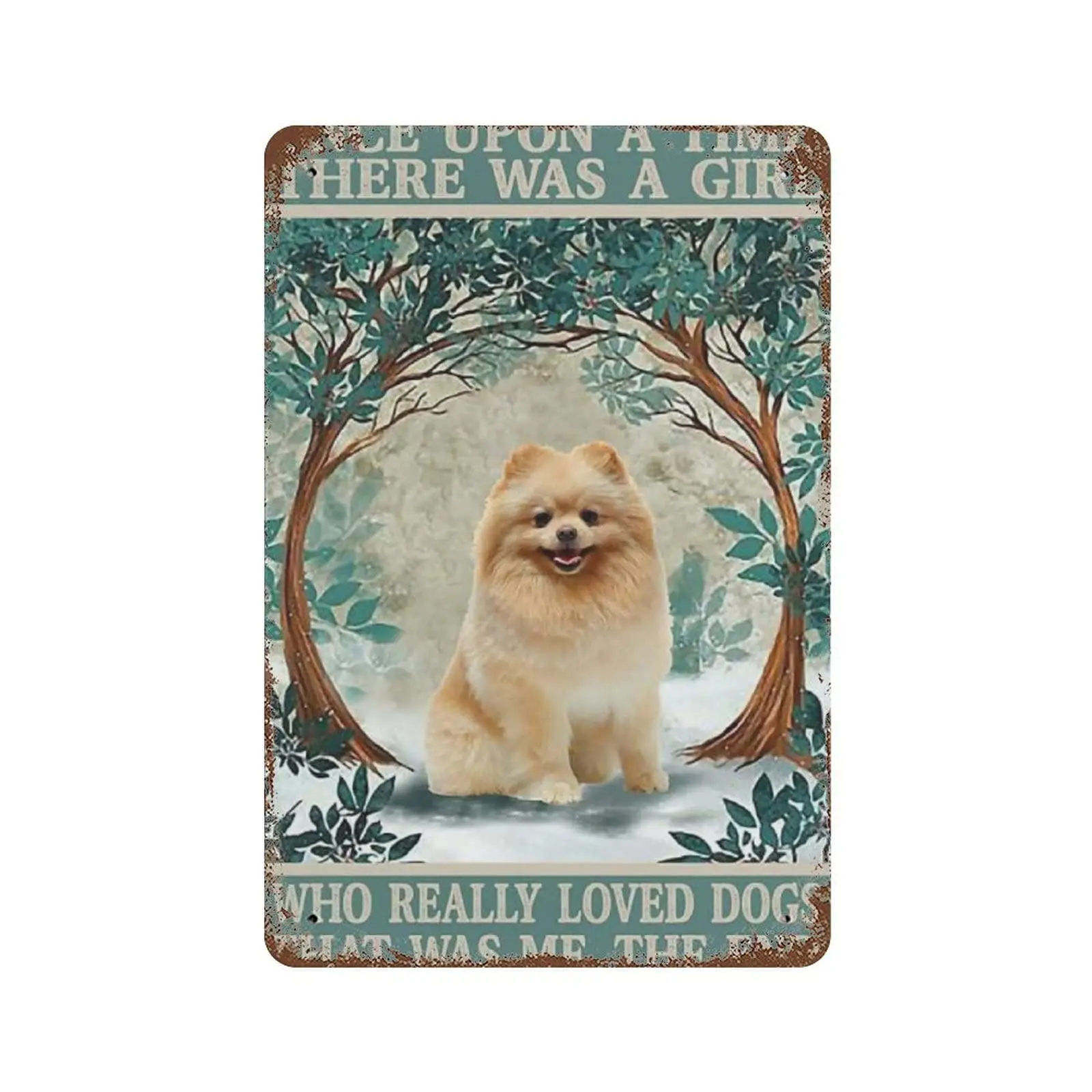 Vintage Metal Tin Sign Plaque,A Girl Who Really Loved Dogs Tin Sign,Man cave Pub Club Cafe Home Decor Plate，Birthday Annive sign