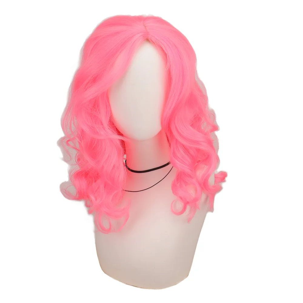 Descendants 4 Bridget Wig | Officially Licensed The Rise of Red Accessories | Curly PinkAnime  Costume Halloween Male Wig