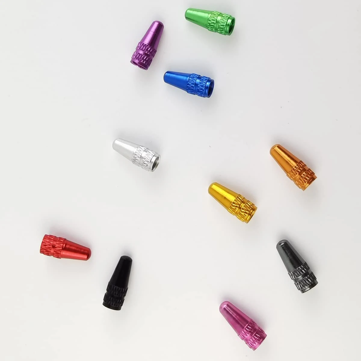 جديد 50 قطعة دراجة بريستا غطاء صمام الألومنيوم بريستا الدراجات غطاء صمام دراجة إطار دراجة قبعات النمط الفرنسي غطاء الغبار يغطي