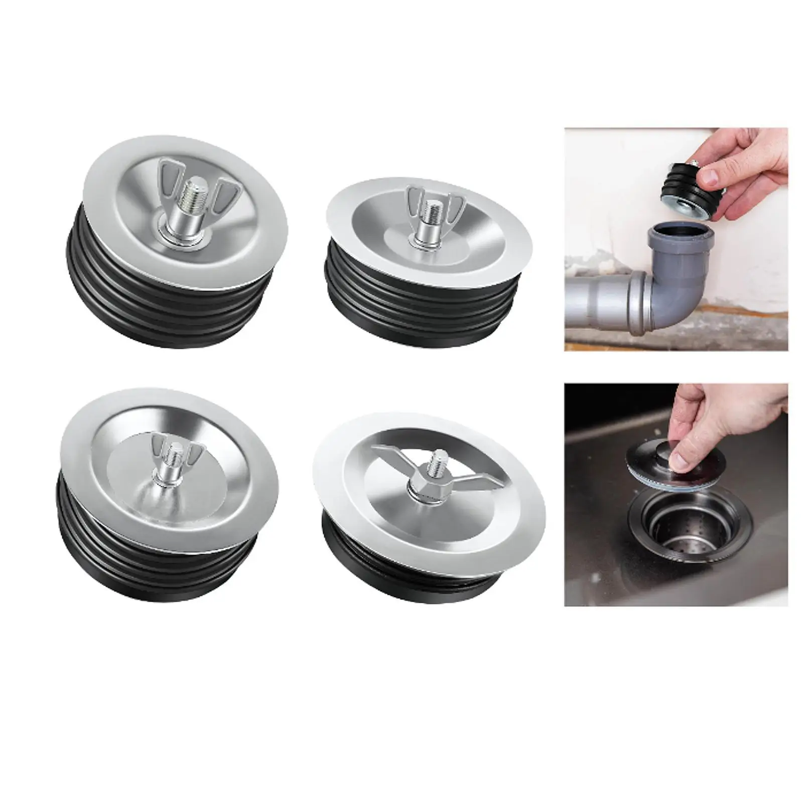Sewer Cleanout Cap Easy to Use Mechanical Test Plug for Indoor Hotel Kitchen