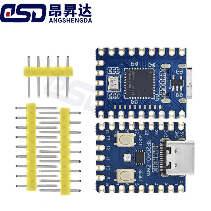 1 ชิ้น RP2040-Zero RP2040 สำหรับบอร์ดพัฒนา Raspberry Pi PICO หน่วยความจำแฟลช 2MB