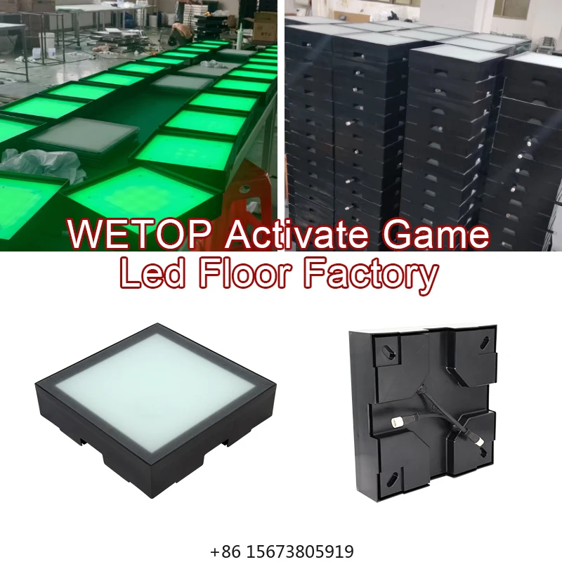 2023 Popular 30x30cm Light up Active Game Gaming Grid LED Floor Tiles - view 6