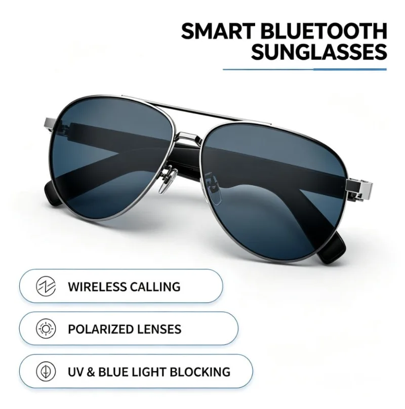 Anti Blue Light Smart Glasses, Long Battery Life, Comfortable to Wear, Support Music & Calls