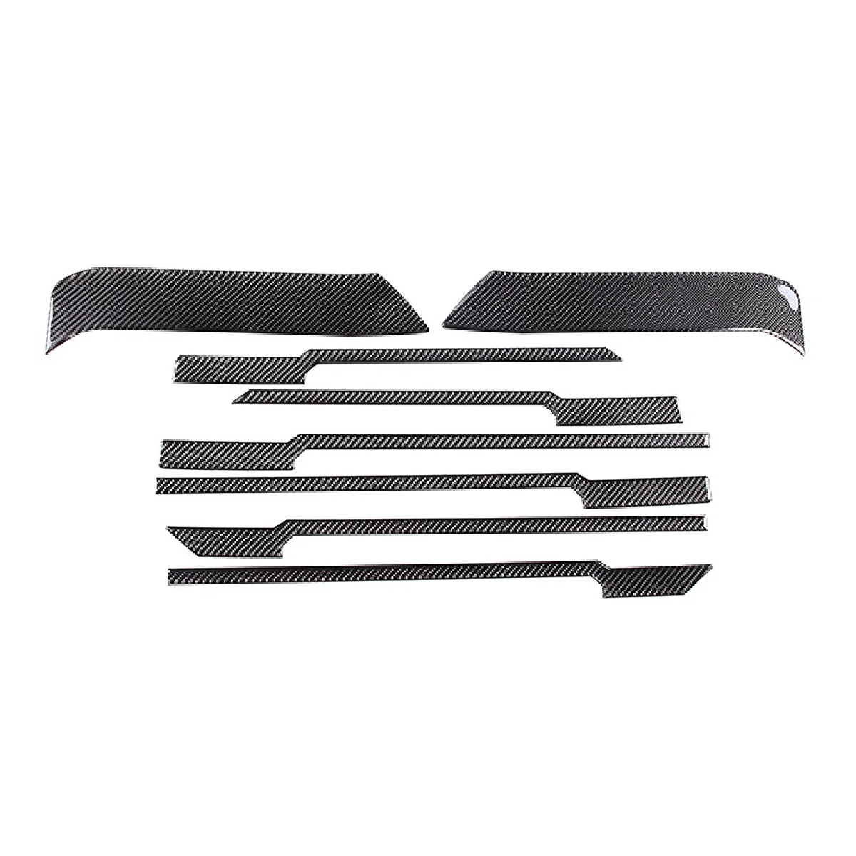 For2022-2023 Toyota Tundra Front Middle Net Decoration Sticker Real Carbon Soft