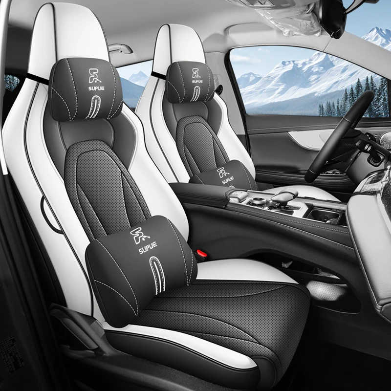 5‑Seats All‑Enclosing Faux Leather Car Seat Covers, Cushion Protector for 2025‑2026 Chery Tiggo4 Tiggo4 Pro Tiggo Cross